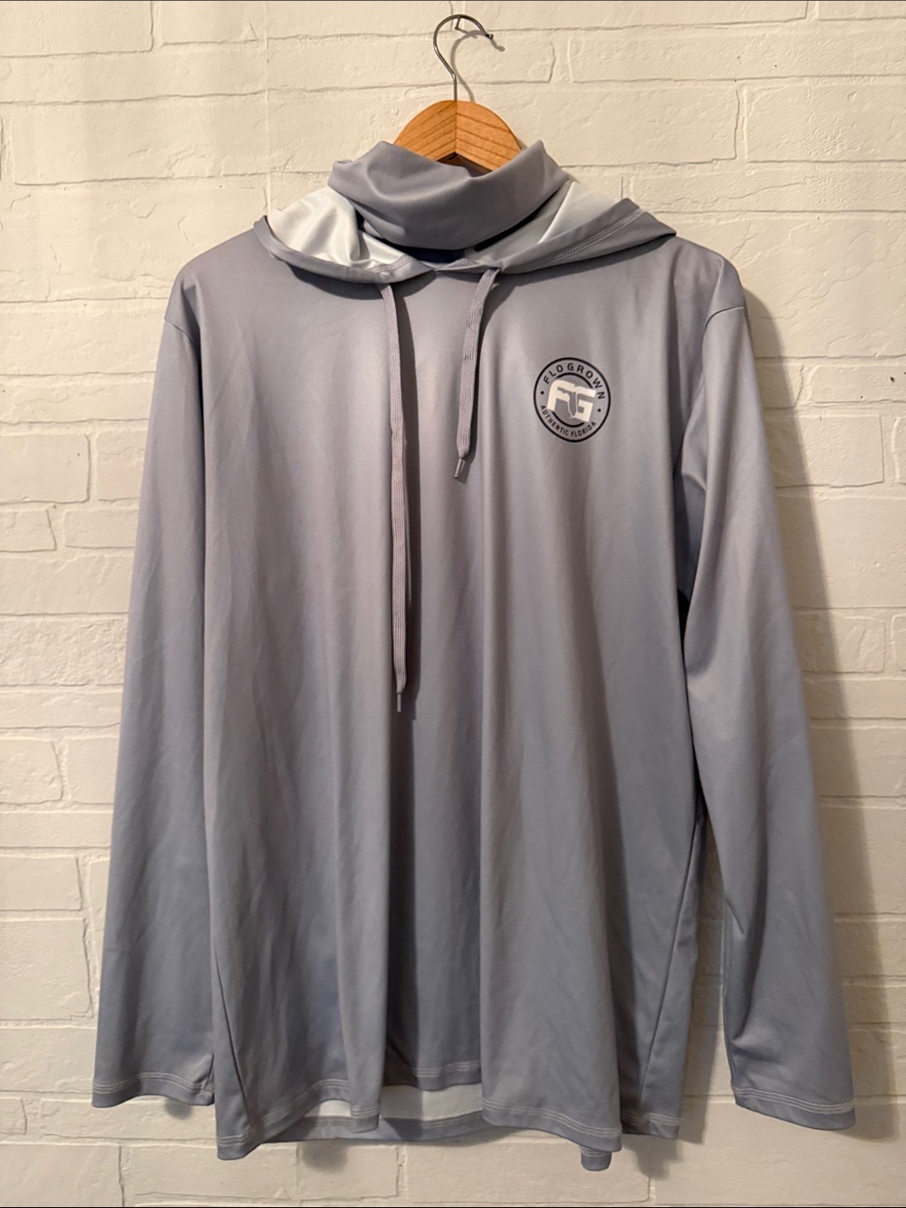 FLOGROWN Gray Performance Hoodie with Logo XL